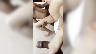 Desi mom shared stepson hot threesome blue
