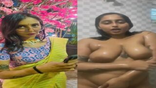Indian Big Boobs Girl Naked Bath Under Shower